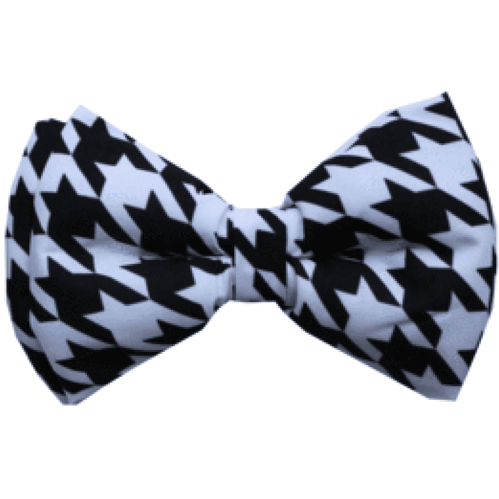 Lana Paws Black & White Houndstooth Adjustable Dog Bowtie