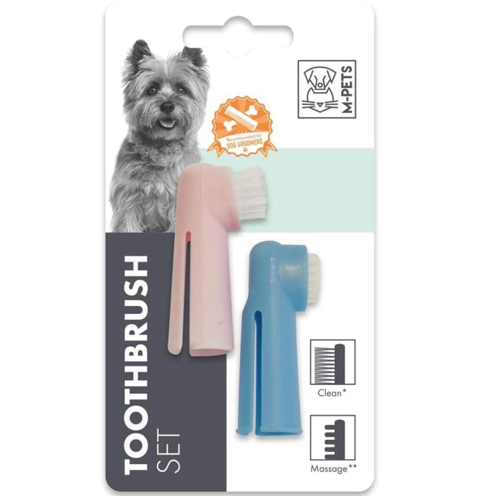 M-Pets Toothbrush Set of 2pcs - Pink & Blue