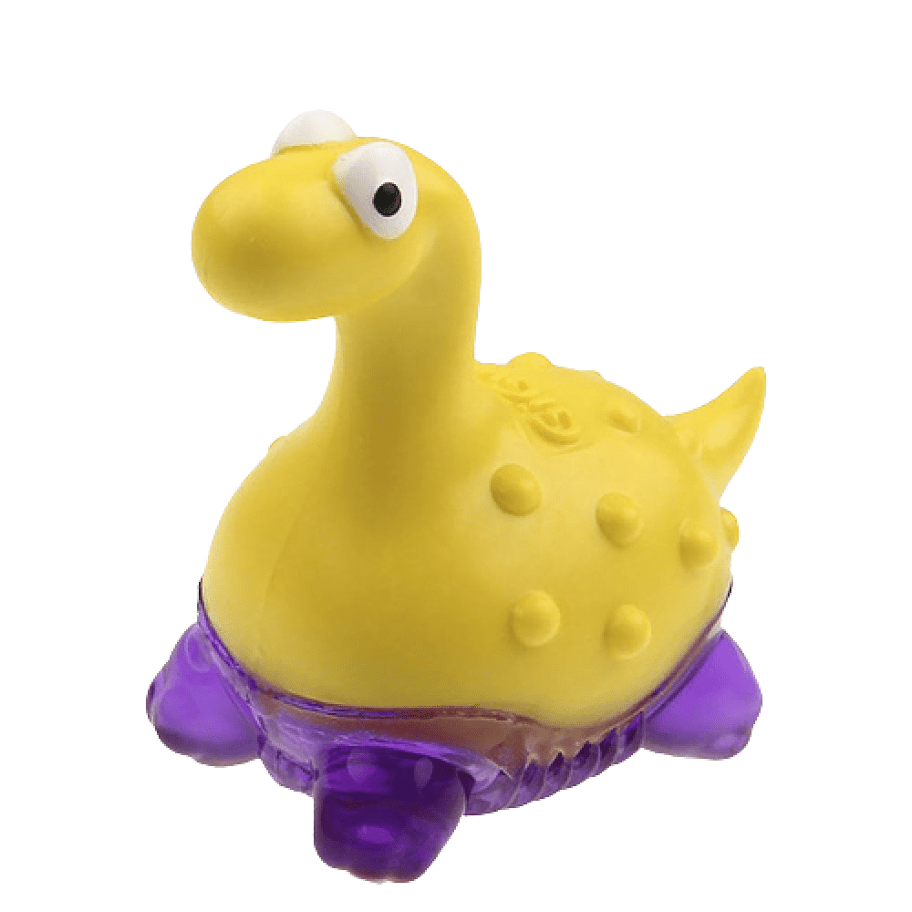 GiGwi Suppa Puppa Dino Toy for Dogs (Yellow/Purple)