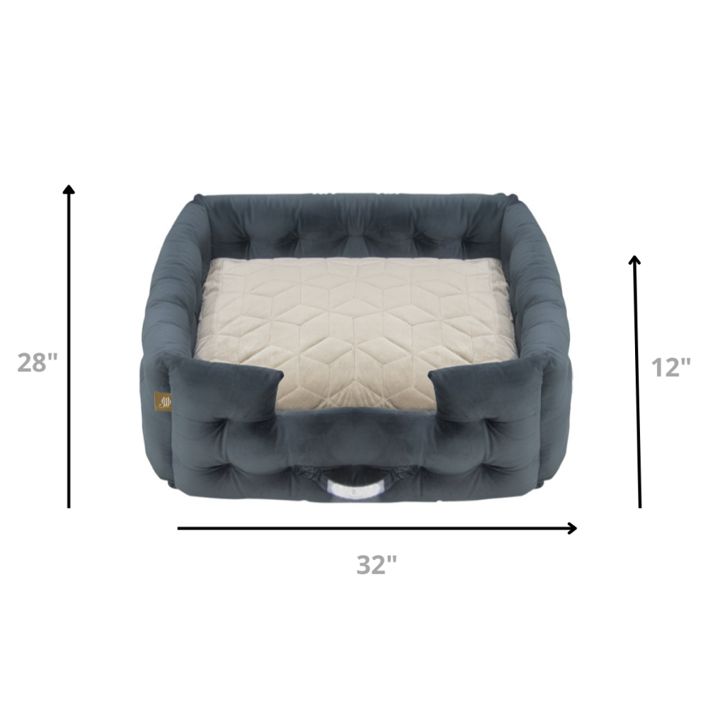Jazz My Home Velvet Comfy French Bed for Pets (Hand-Made)