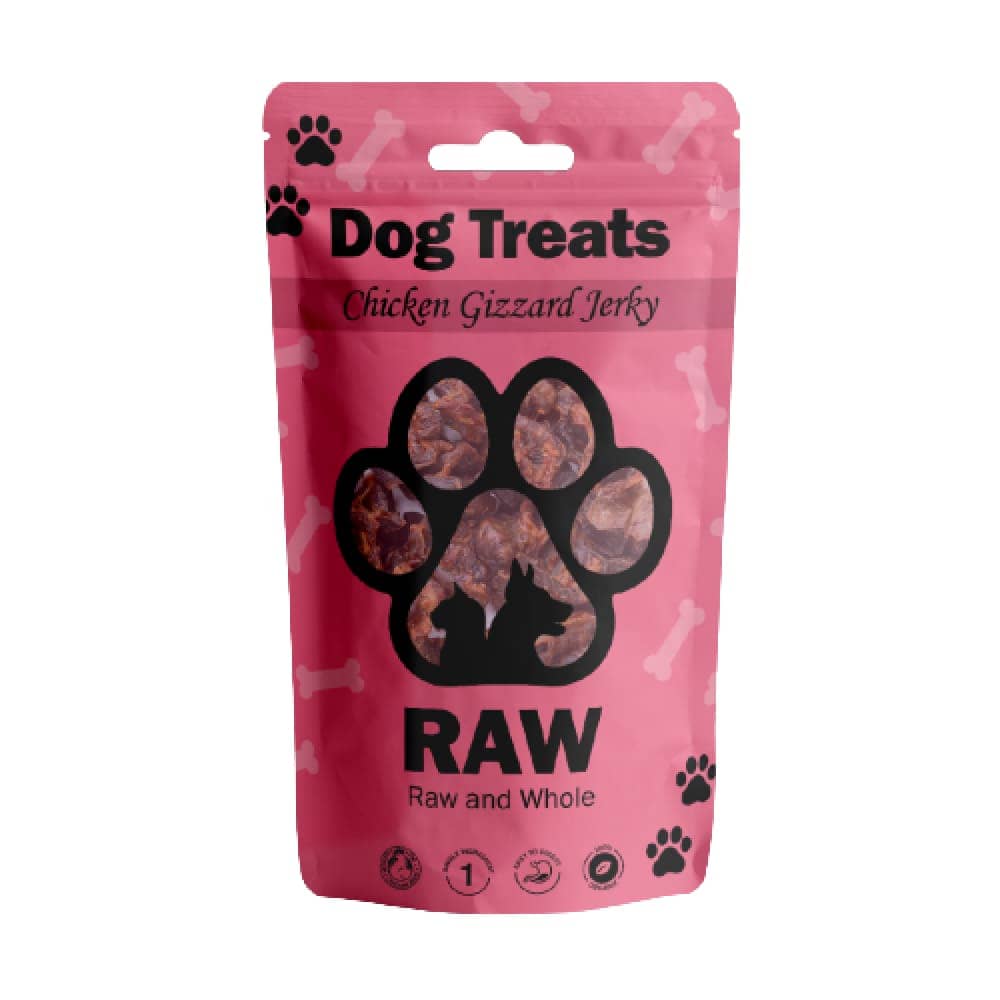 RAW Chicken Gizzard Jerky Dog Treats