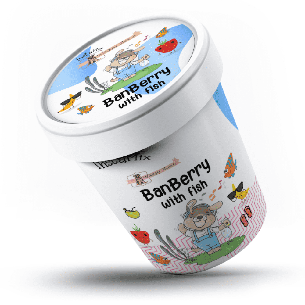 Waggy Zone Banberry with Fish Ice Cream for Dogs