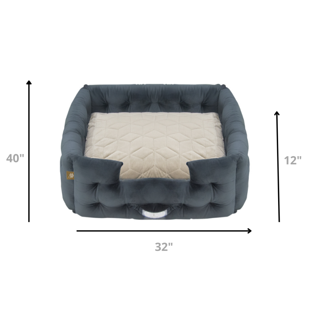 Jazz My Home Velvet Comfy French Bed for Pets (Hand-Made)