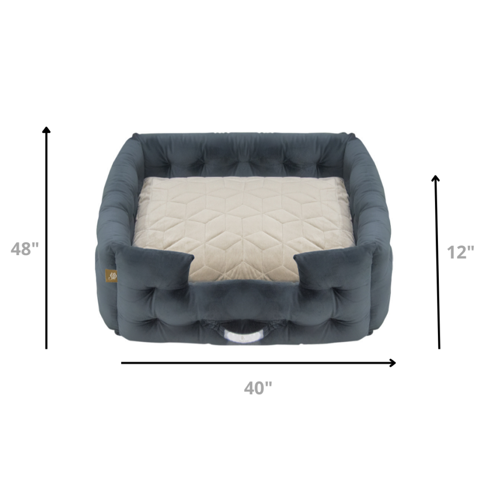 Jazz My Home Velvet Comfy French Bed for Pets (Hand-Made)