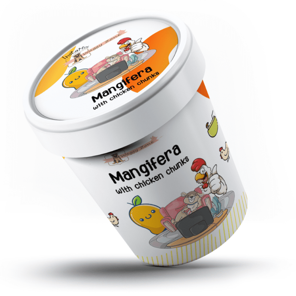 Waggy Zone Mangifera with Chicken Chunks Ice Cream for Dogs