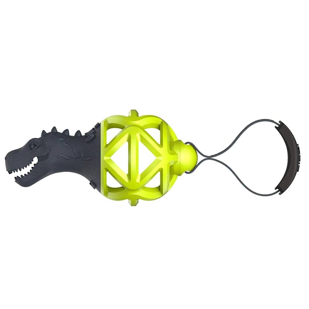 Gigwi Dinoball Edge with Strap Chew Toy for Dogs (Green)
