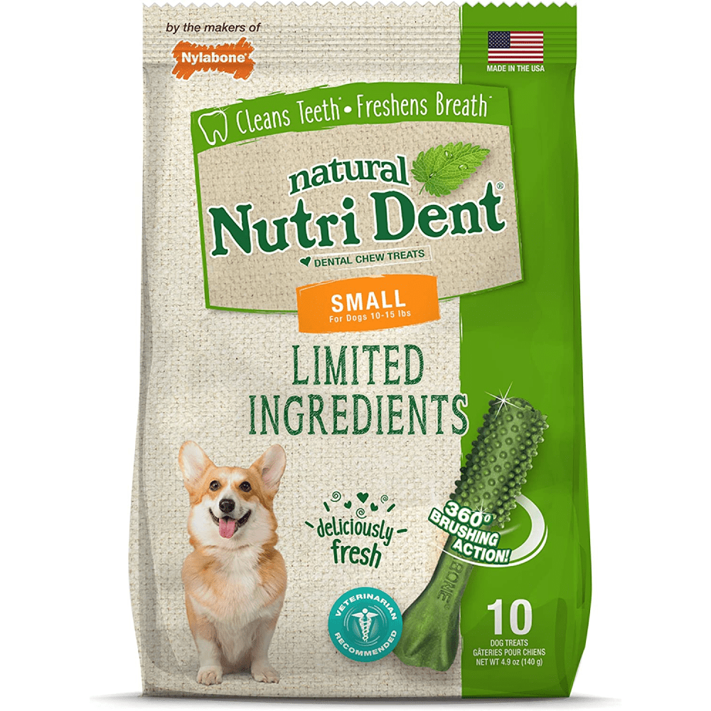 Nylabone Fresh Breath Flavored Nutri Dent Dental Dog Treats for Small Dogs