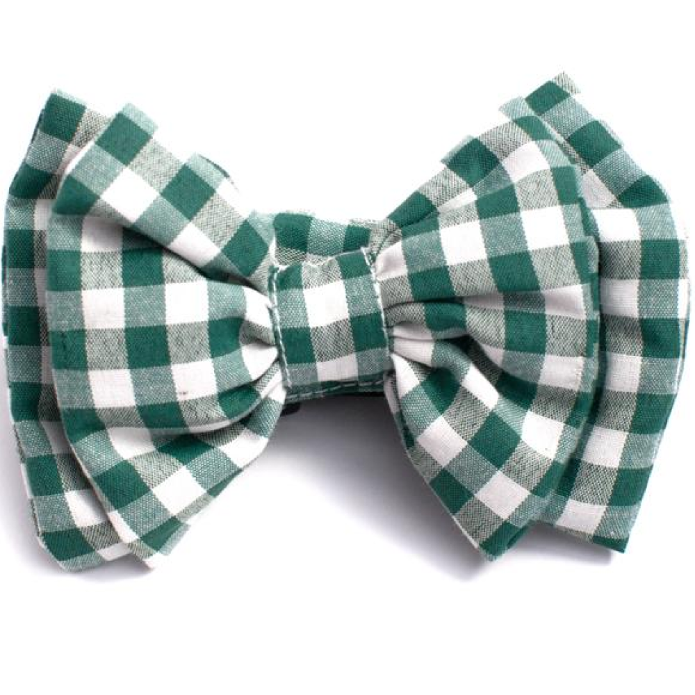 Mutt of Course Checkmate Green Bow Tie For Dogs