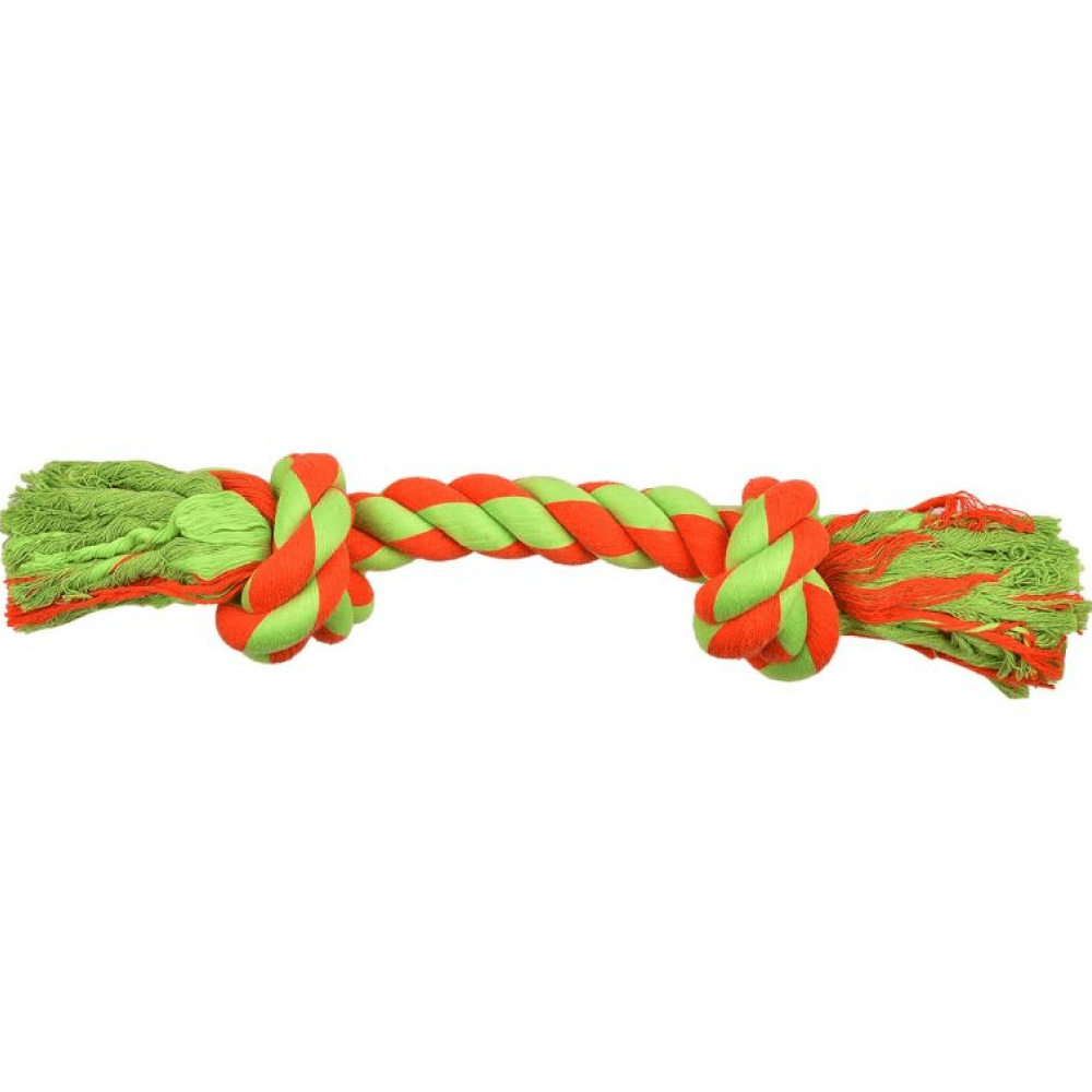 Glenand Cotton Knotted Rope Toy for Dogs (Orange/Green)