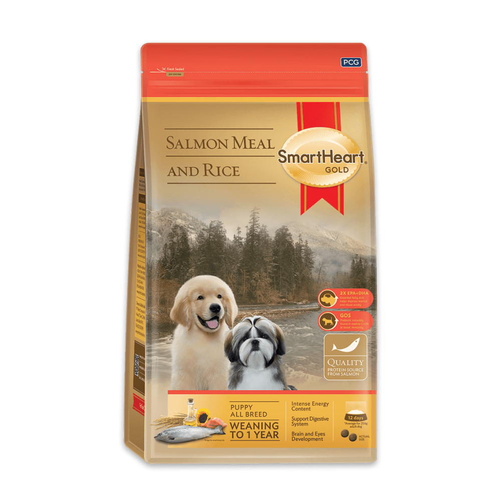 Smart Heart Gold Salmon Meal & Rice Puppy Dry Food