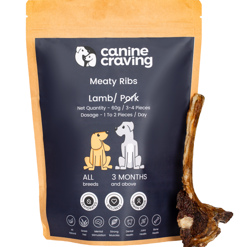 Canine Craving Dehydrated Grass-Fed Herb Lamb Ribs Dog Treat