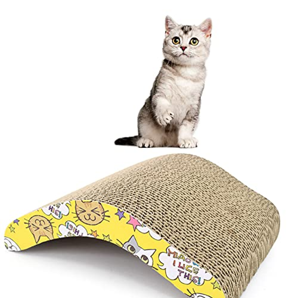 Emily Pets Curved Wave Scratching Board Toy for Cats