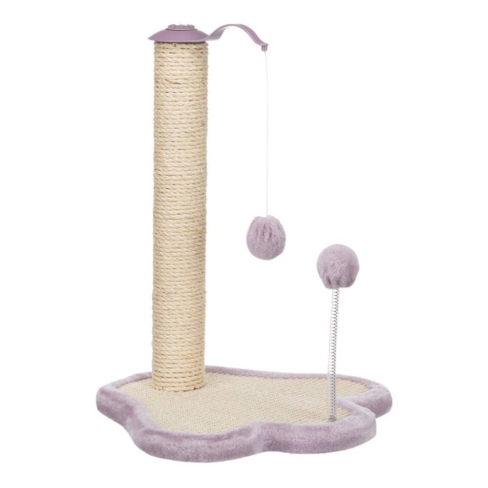 Trixie Junior Scratching Paw with Post Toy for Cats (Light Lilac/Natural)