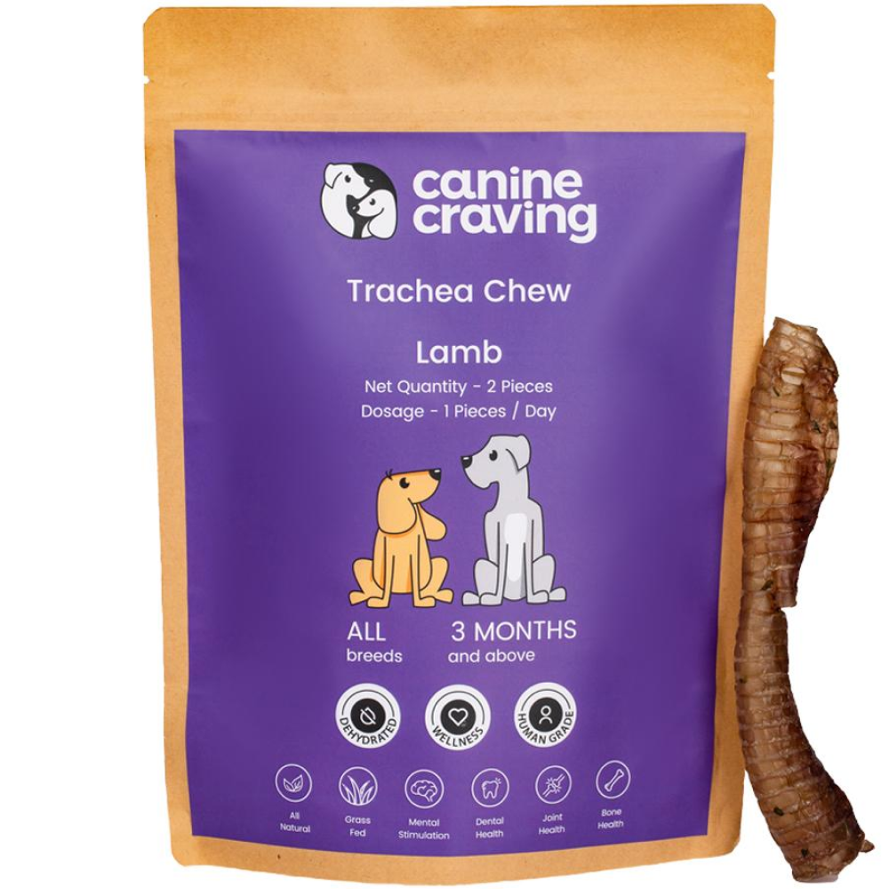 Canine Craving Dehydrated Grass-Fed Herb Lamb Trachea Dog Treat