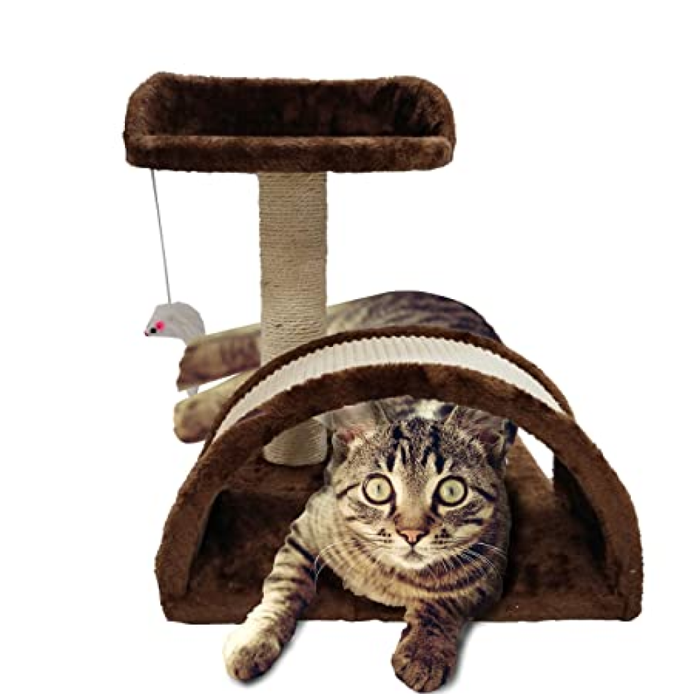 Emily Pets Cat Tree Scratching Post for Cats (Black)