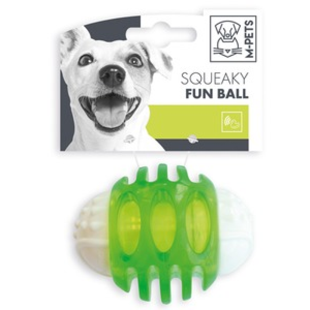 M-Pets Squeaky Rugby Ball Toy for Dogs