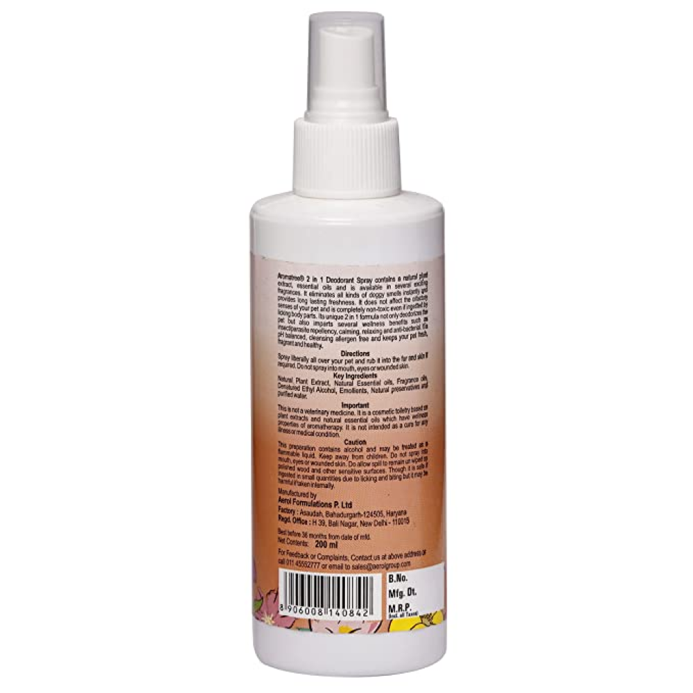 AromaTree Pear juice Fragrance 2 in 1 Deodorant Spray for Pets