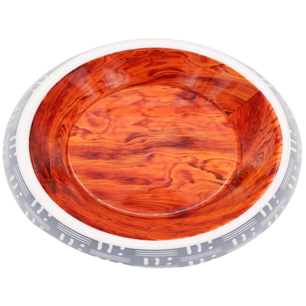 Peetara White Stripes Designer Melamine Bowl for Pets