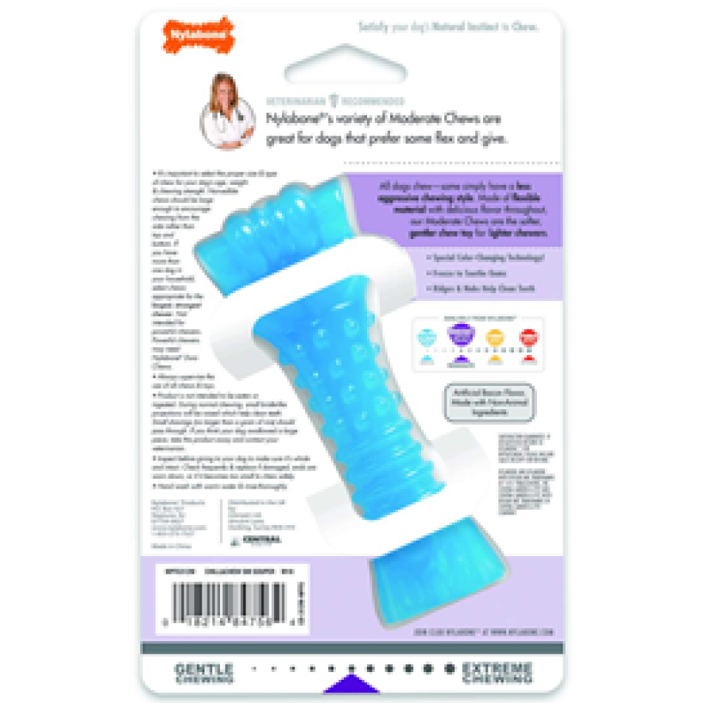 Nylabone Moderate Chew Color Changing Souper - Bacon