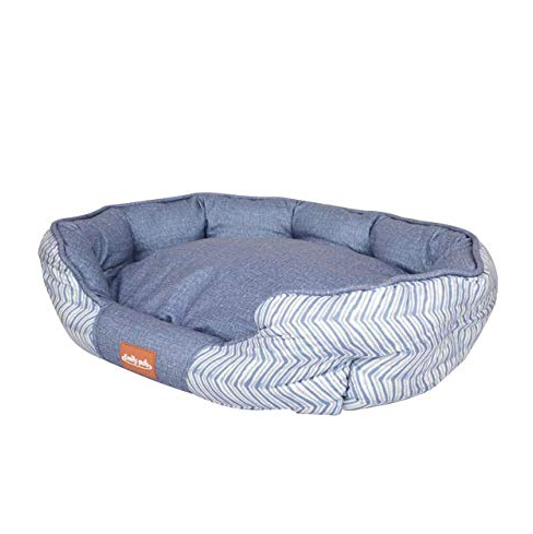 Emily Pets Oval Shaped Bed for Pets (Blue)
