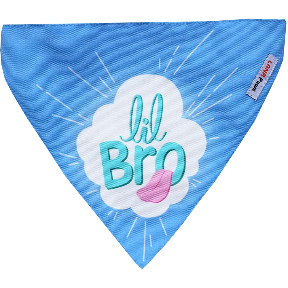 Lana Paws Little Bro Adjustable Dog Bandana/Scarf (Blue)