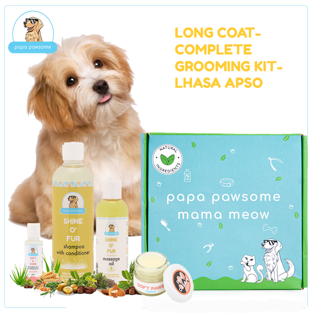 Papa Pawsome Long/Drop Coat Complete Grooming Kit (Lhasa Apso)