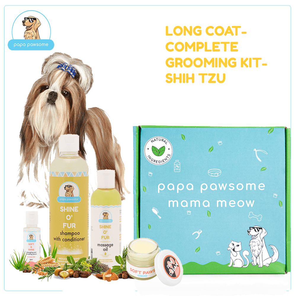 Papa Pawsome Long/Drop Coat Complete Grooming Kit (Shih Tzu)