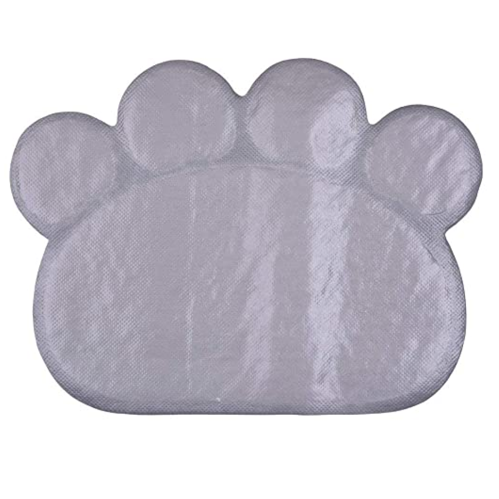 Emily Pets Paw Shaped Feeding Mat for Pets (Grey)