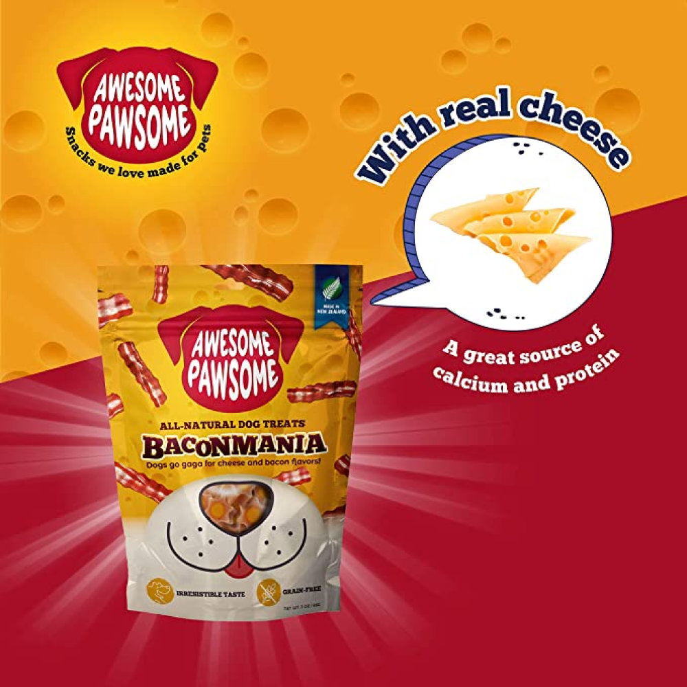 Awesome Pawsome Aconmania Baconmania All-Natural Grain-Free Dog Treats