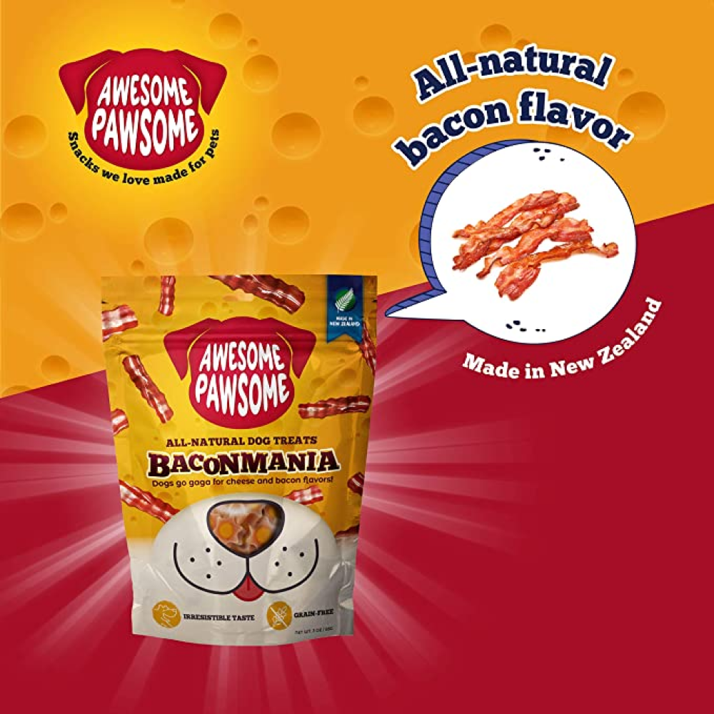 Awesome Pawsome Aconmania Baconmania All-Natural Grain-Free Dog Treats
