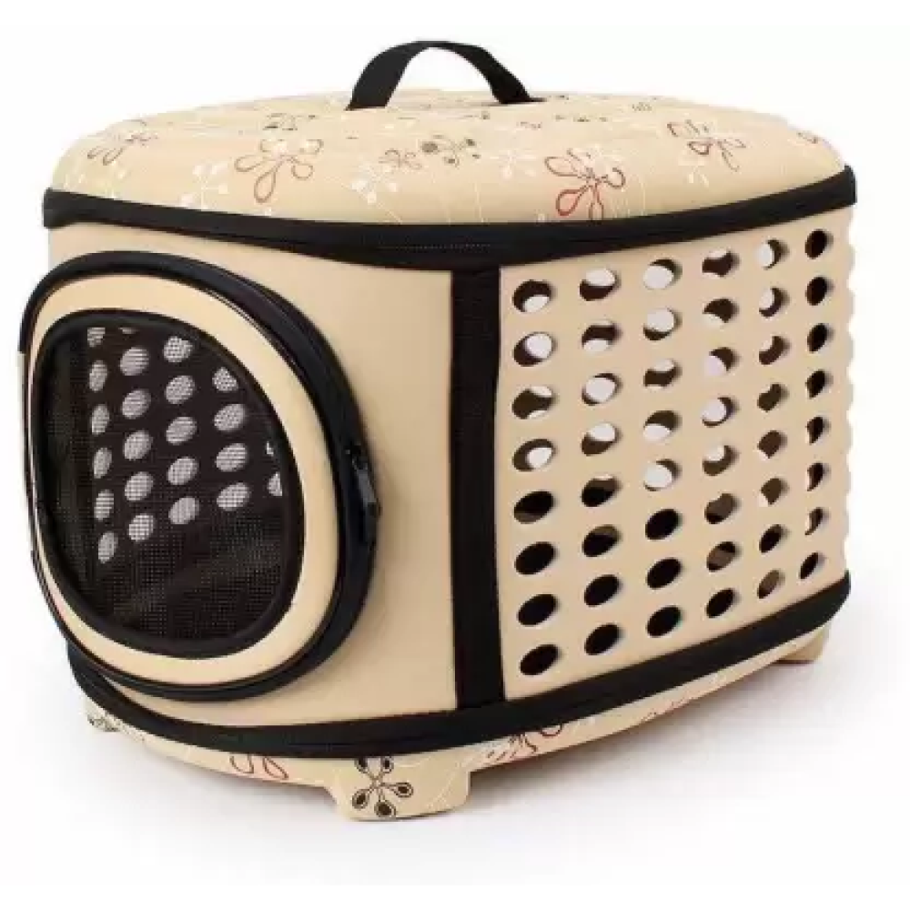 Emily Pets Portable, Breathable Eva Car Soft Fabric Carrier for Pets