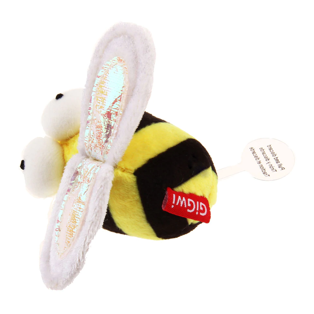 GiGwi Melody Chaser with Motion Activated Sound Chip Bee Toy for Cats