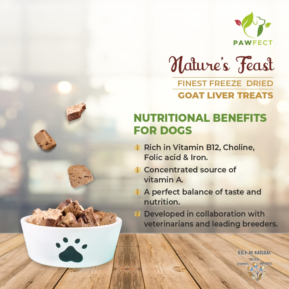 Pawfect Natures Feast Goat Liver Dog Treats