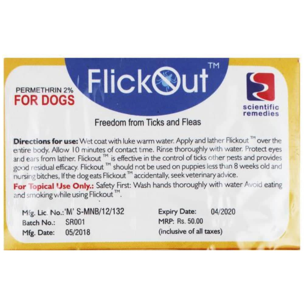 Scientific Remedies Flickout Tick Soap for Dogs
