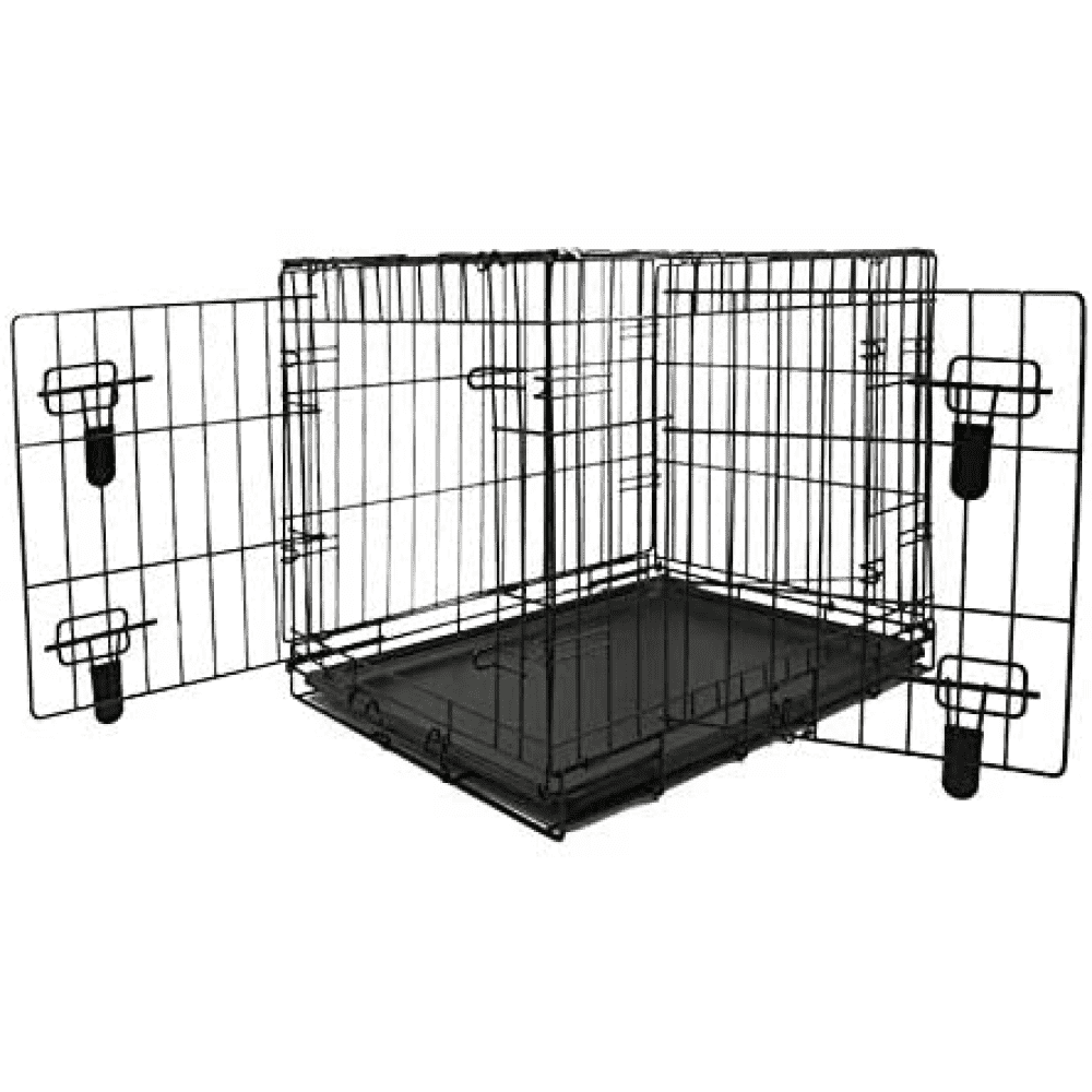 NutraPet Double Door with Divider for Pets (Black)