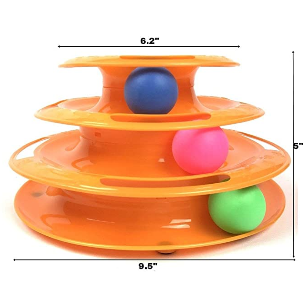 Kiki N Pooch 3 Layer Tower Of Track Toy for Cats