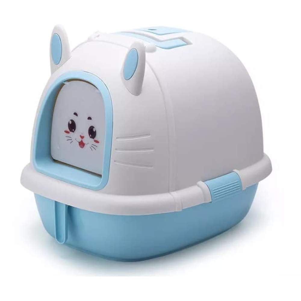 PetGains Fully Enclosed Litter Box Deodorant Anti-Stink Toilet for Cats