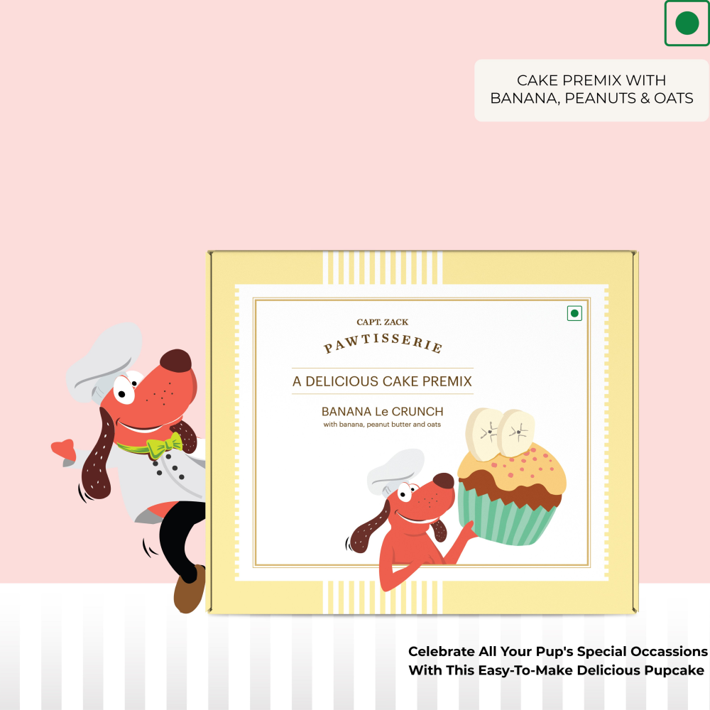 Captain Zack Banana Le Crunch Pupcake Premix for Dogs