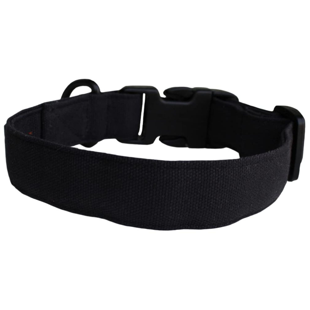 Lana Paws Black Canvas Dog Collar