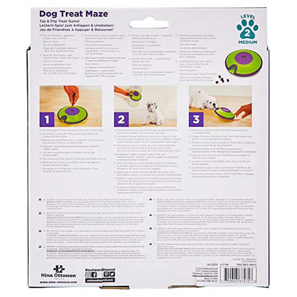 Outward Hound Nina Ottosson Treat Maze Puzzle for Dogs (Level-2 Intermediate)