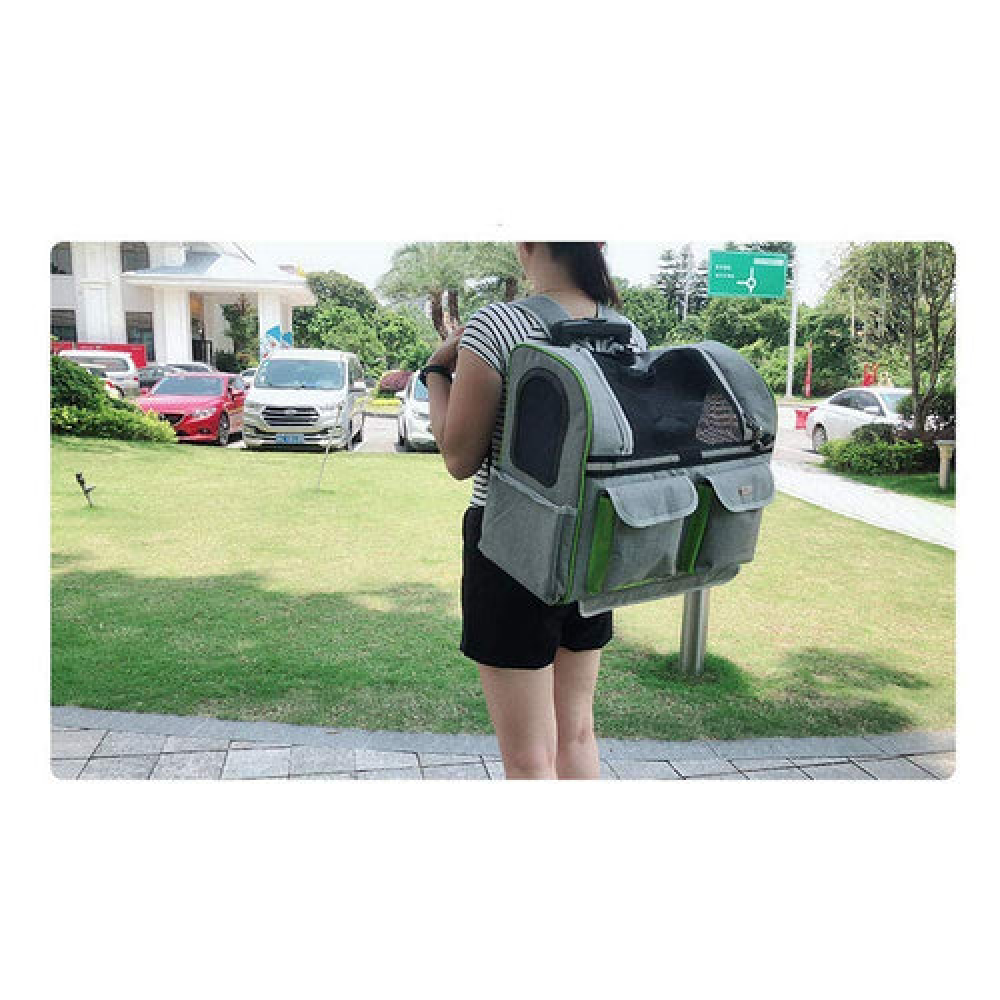 Emily Pets Rolling Carrier with Wheel for Pets - Black