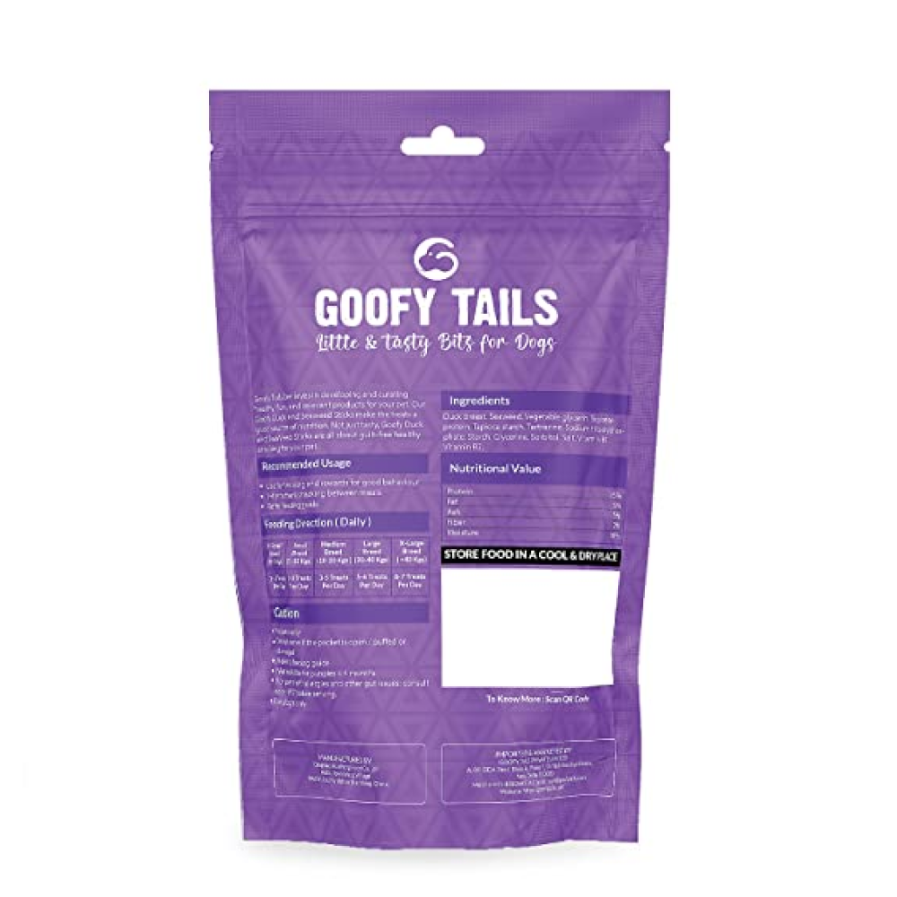 Goofy Tails Duck & Seaweed Stick Dog Treats