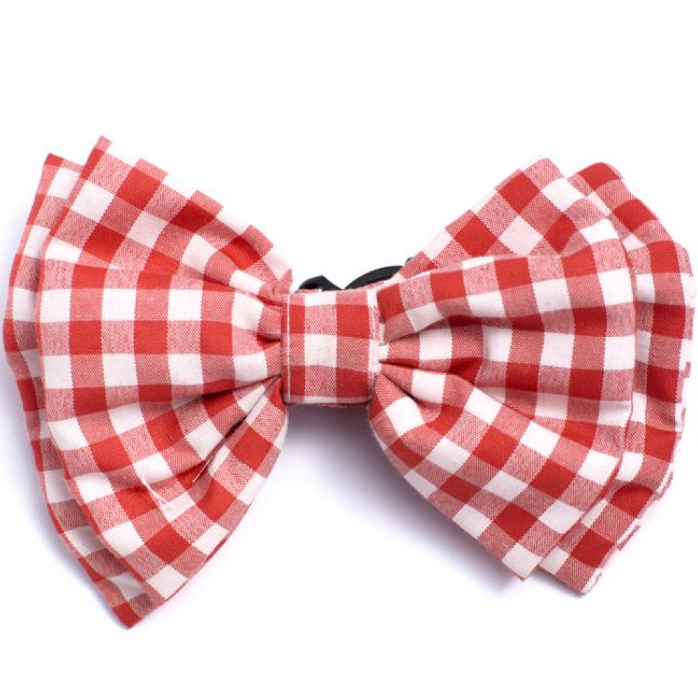Mutt of Course Checkmate Red Bow Tie For Dogs