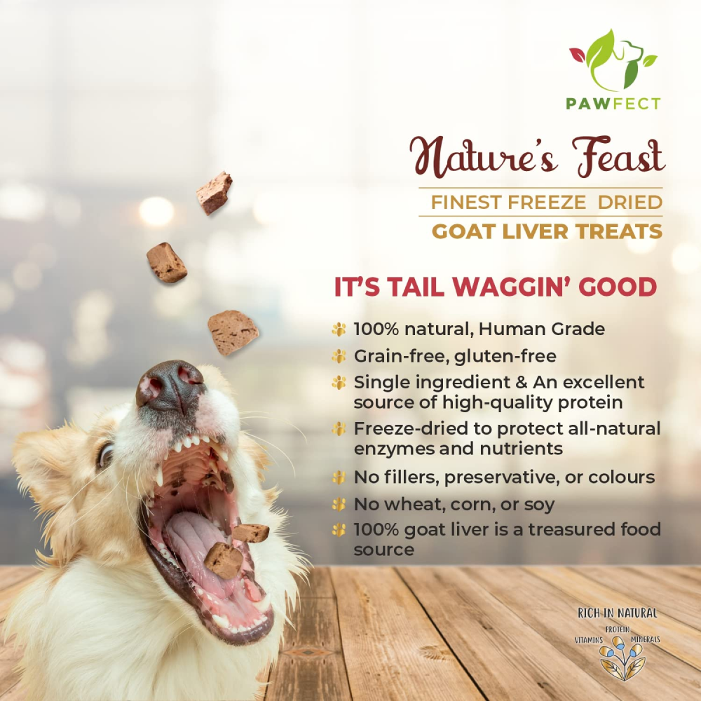 Pawfect Natures Feast Goat Liver Dog Treats