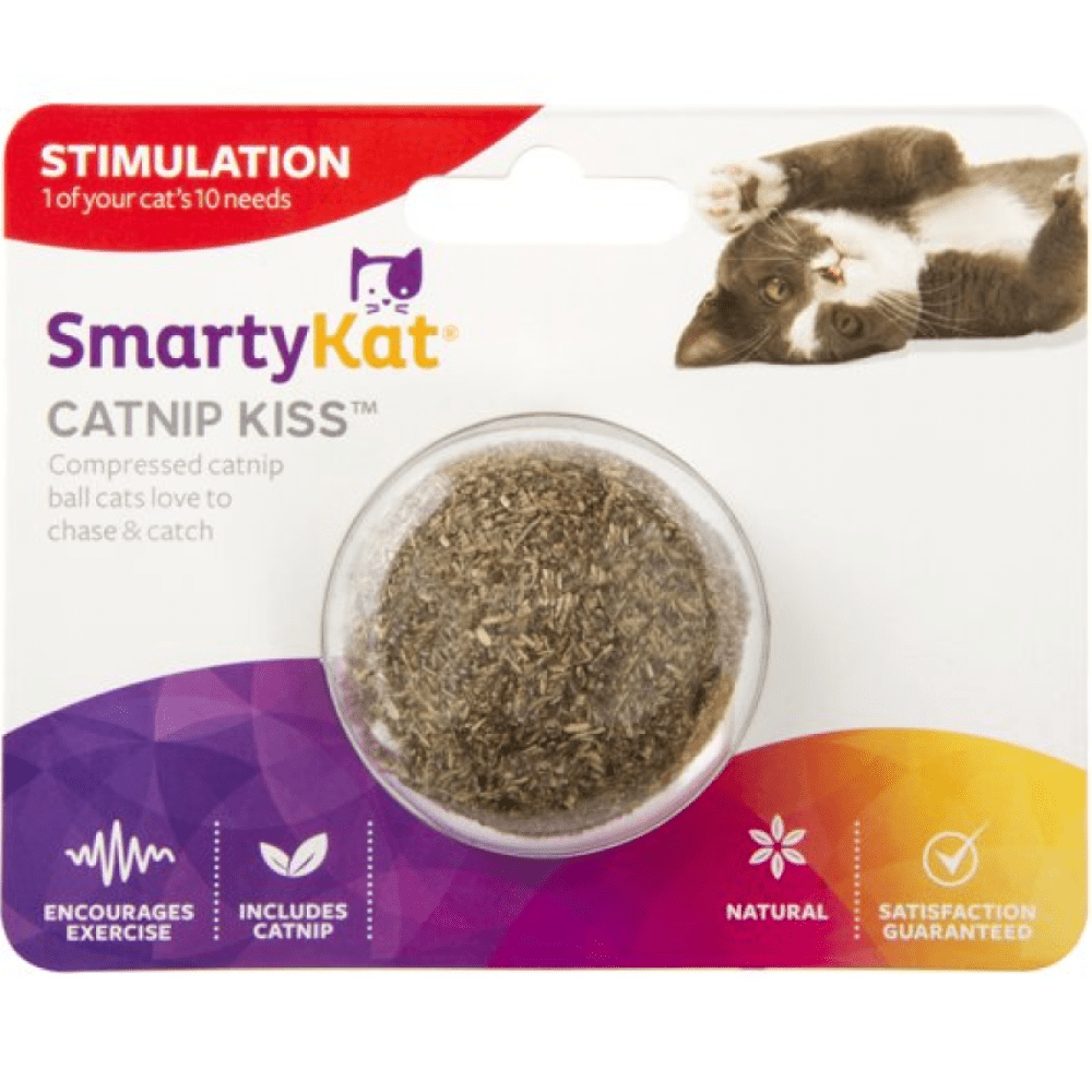 Smarty Kat Catnip Kiss Compressed Catnip Ball Toy for Cats
