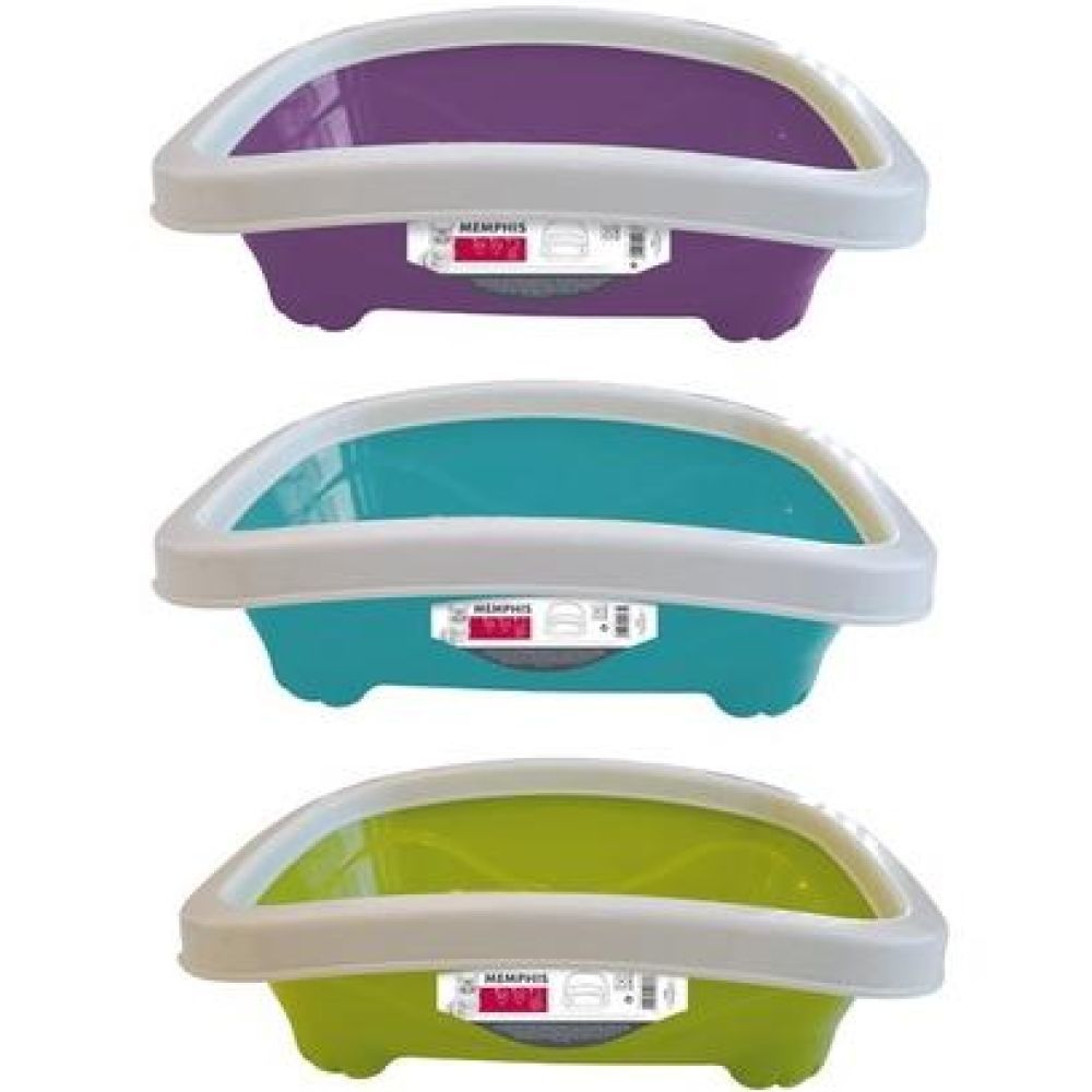 M-Pets Memphis Litter Tray with Rim for Cats (Assorted Colours)