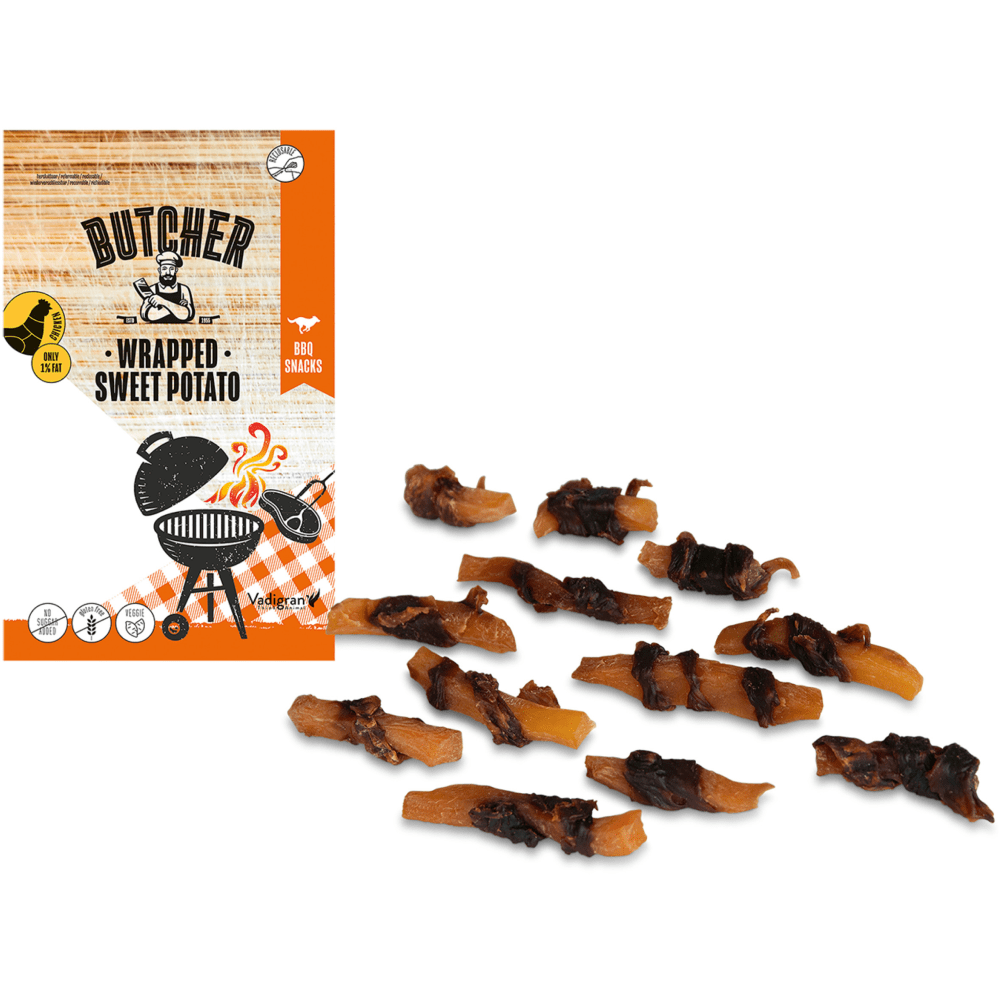 Vadigran Butcher Chicken Wrapped Sweet Potato Dog Treats