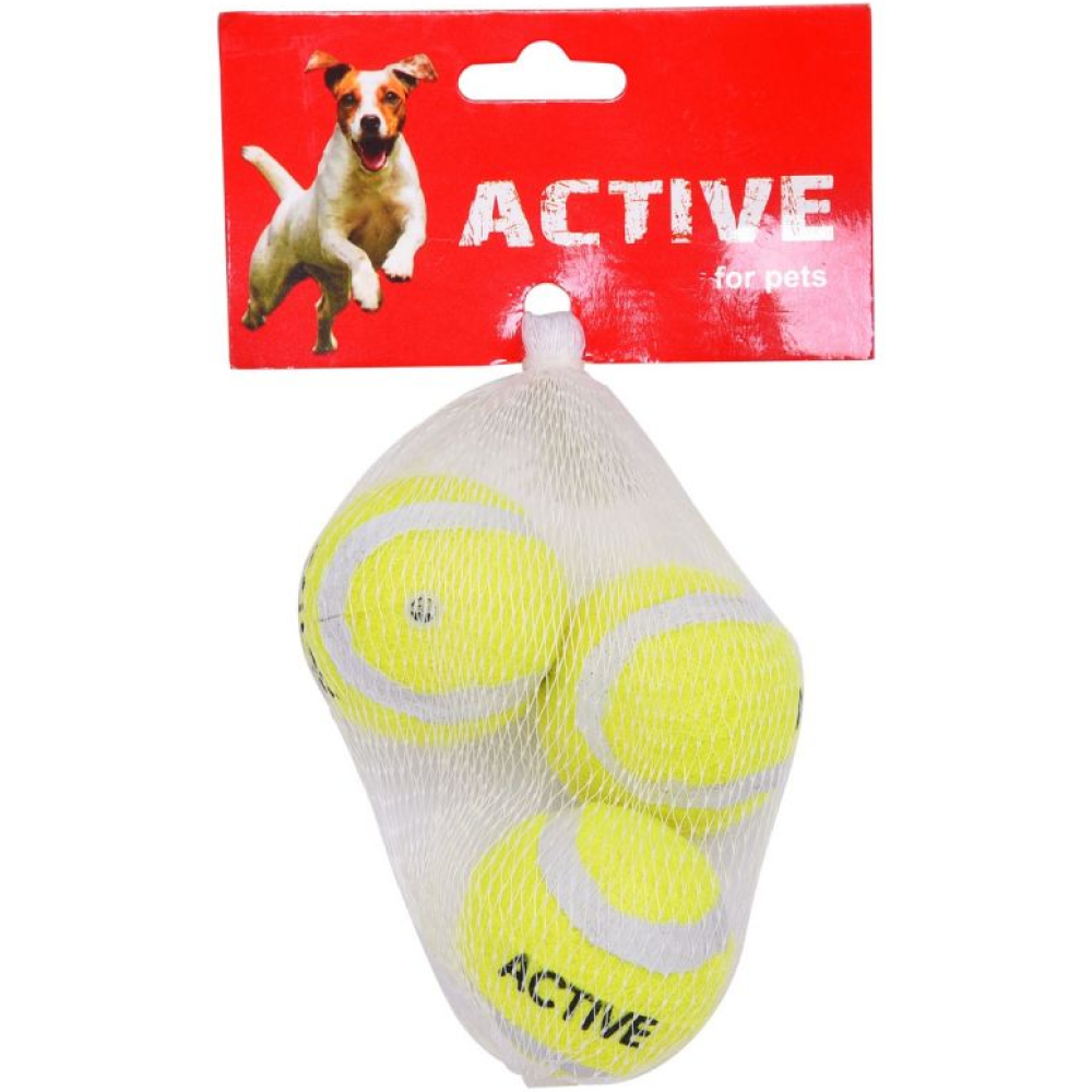 Glenand Active Squeak Tennis Ball (Pack of 3)