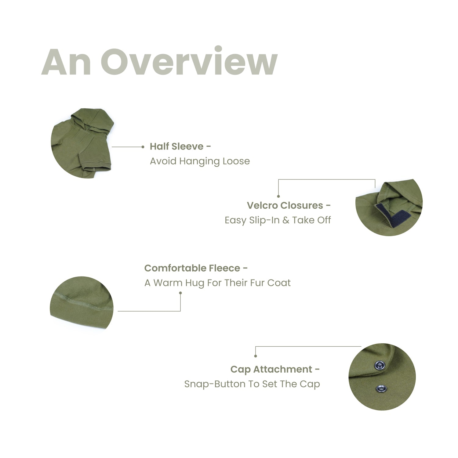 Dear Pet Sweatshirt for Dogs (Olive)