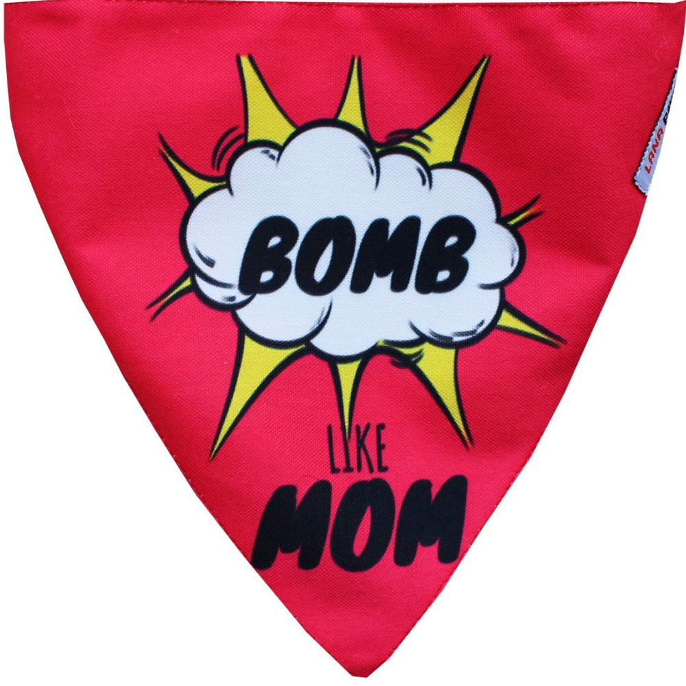 Lana Paws Bomb Like Mom Adjustable Dog Bandana/Scarf (Pink)